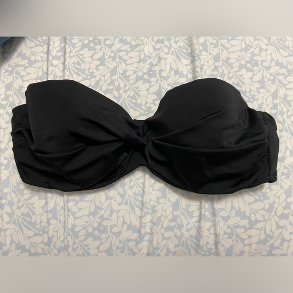 Victoria’s Secret Black Bandeau Bathing suit TOP - Picture 1 of 3